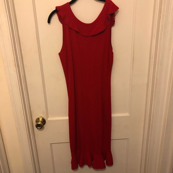 Fashion Nova Red Flare Hem Dress Size 1X - Picture 6 of 6